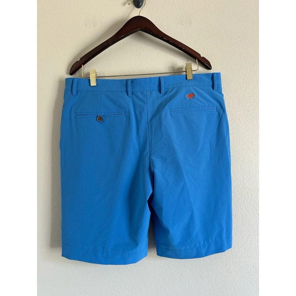 Fairway Green F&G Tech Men' 36 Blue Active Golf Shorts Chino Stretch Fabric K-8